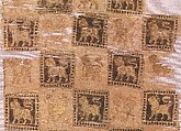 Textile Fragment, Cotton, other fibers; plain weave, printed, and painted
