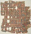 Carpet Fragment with Mosaic Floor Pattern, Wool (warp, weft and pile); symmetrically knotted pile