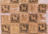Textile Fragment, Cotton, other fibers; plain weave, printed, and painted