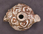 Fragment of a Lamp, Earthenware; glazed