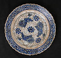 Dish with Three Lions, Stonepaste; polychrome painted under transparent glaze