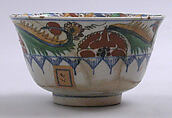 Bowl, Stonepaste; polychrome painted under transparent glaze