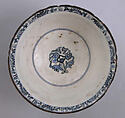 Bowl, Stonepaste; polychrome painted under transparent glaze