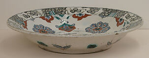 Dish, Stonepaste; painted and glazed