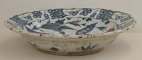 Dish, Stonepaste; painted and glazed