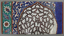 Tile, Stonepaste; glazed