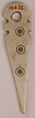 Peg for a Bookbinding, Bone; incised and inlaid with paint