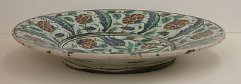 Dish, Stonepaste; painted and glazed