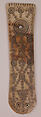 Peg for a Bookbinding, Bone; incised, tinted, and inlaid with paint