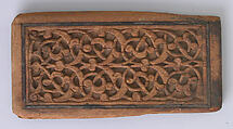 Panel, Wood; carved and inlaid