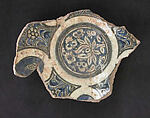 Fragment of a Bowl, Stonepaste; polychrome painted under transparent glaze
