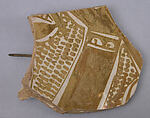 Ceramic Fragment, Composite body; opaque white tin glaze; luster-painted