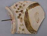 Ceramic Fragment, Composite body; opaque white tin glaze; luster-painted