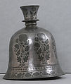 Water Pipe Base, Zinc alloy; cast, engraved, inlaid with silver (bidri ware)