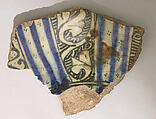 Ceramic Fragment, Stonepaste; underglaze painted