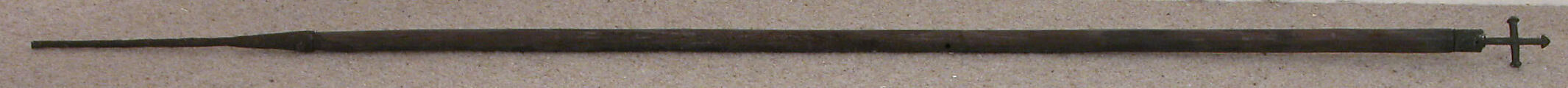 Staff with Cross, Bronze, wood