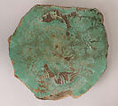 Fragment of a Bowl, Earthenware; applied molded decoration, glazed