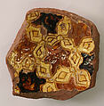 Fragment of a Bowl, Earthenware; incised and glazed over slip