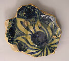 Fragment of a Bowl, Stonepaste; underglaze painted