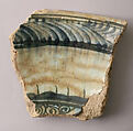 Fragment, Stonepaste; painted under transparent glaze