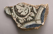 Ceramic Fragment, Stonepaste; polychrome painted under transparent glaze