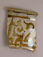 Ceramic Fragment, Earthenware; luster-painted on opaque white glaze under transparent colorless glaze