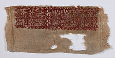 Fragment of a Sleeve, Linen, wool; tapestry weave