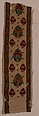Fragment of an Ornamented Band, Linen, wool; tapestry weave