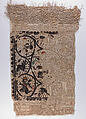 Textile Fragment, Linen, wool; tapestry weave, looped embroidery