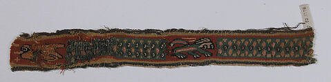 Band Fragment, Linen, wool; tapestry weave