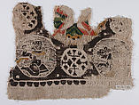 Textile Fragment, Linen, wool; tapestry weave
