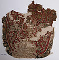 Roundel, Linen, wool; tapestry weave