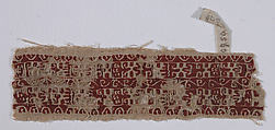 Fragment of a Sleeve, Linen, wool; tapestry weave