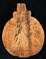 Pendant or Jar-Top, Bone; incised and inlaid with paint