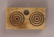 Inlay Fragment, Bone; incised and inlaid with paint