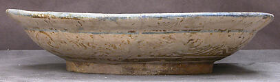 Dish, Earthenware; luster and underglaze painted on opaque white glaze under  transparent glaze
