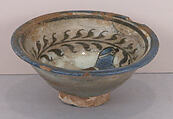 Bowl, Stonepaste; painted on opaque white ground under transparent glaze