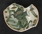 Fragment of a Bowl, Stonepaste; painted on opaque white ground under transparent glaze
