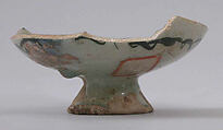Fragment of a Bowl, Stonepaste; painted on opaque white ground under transparent glaze