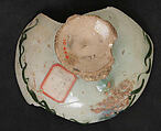 Fragment of a Bowl, Stonepaste; painted on opaque white ground under transparent glaze