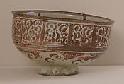 Bowl, Stonepaste; luster-painted on opaque white glaze under transparent colorless glaze