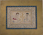 Youth and Dervish, Ink, opaque watercolor, and gold on paper (tinted drawing)