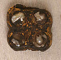 Plaque for a Collar or Necklace, Steatite, gold, mother of pearl