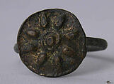 Ring, Bronze; gilded