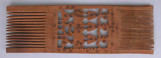 Comb, Wood; carved