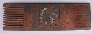 Comb, Wood; carved