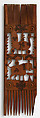 Comb, Wood; carved