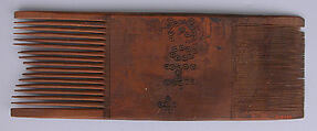 Comb, Wood; carved
