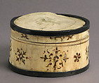 Box, Ivory; painted; silver mounts
