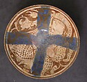 Bowl, Stonepaste; luster-painted on opaque white glaze